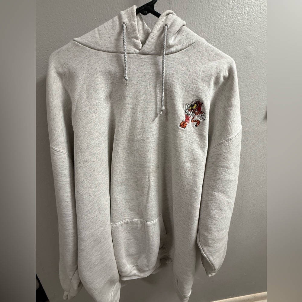 Vintage 90s Chester Cheetah Basketball Hoodie XL Made in USA Grey